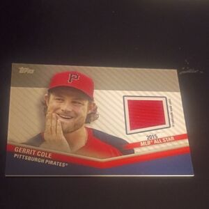 Gerrit Cole 2021 Topps Game Used Jersey All-star Baseball Card Pittsburgh Pirate